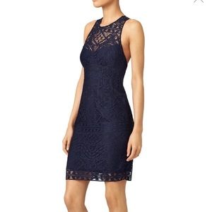 Nanette Lepore navy blue lace sheath dress